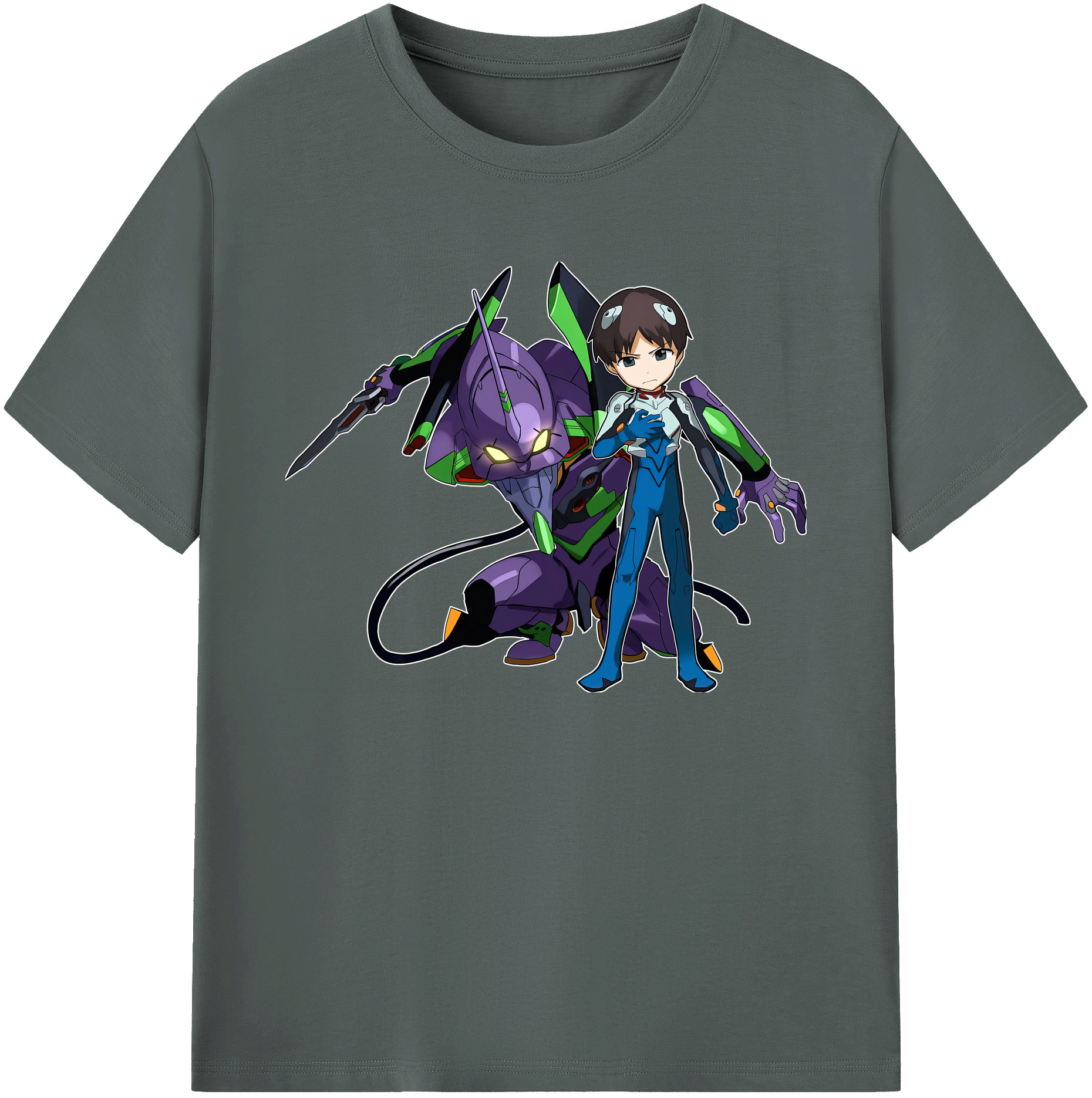 （画像用） EVA 新世紀エヴァンゲリオン 綿100％ メンズ半袖Tシャツ｜肌触りやわらか＆通気性